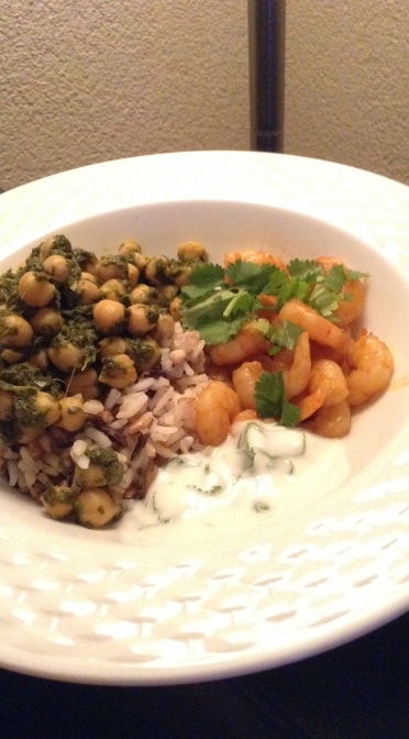 Dinner where Indian Curry meets Cajun Shrimp