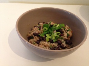 Black Bean and Rice with Chicken, Cilantro, and Lime